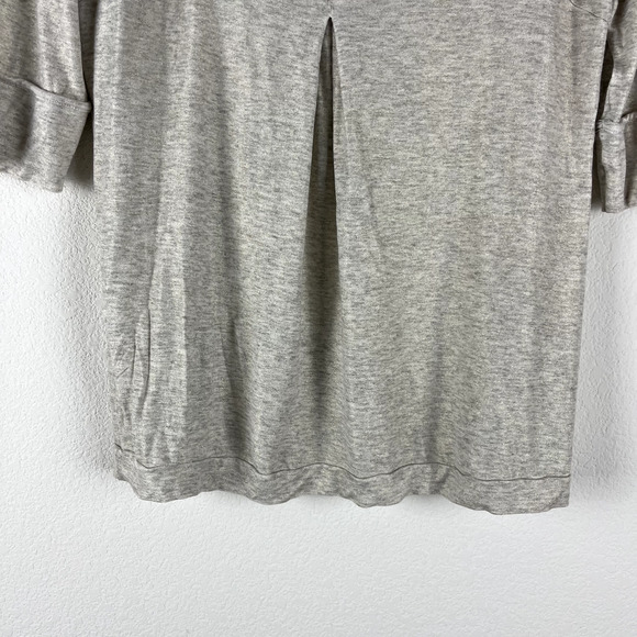 Weekend Max Mara Knit Top Womens Small Beige Gold V Neck Short Sleeve Classic - Picture 3 of 13